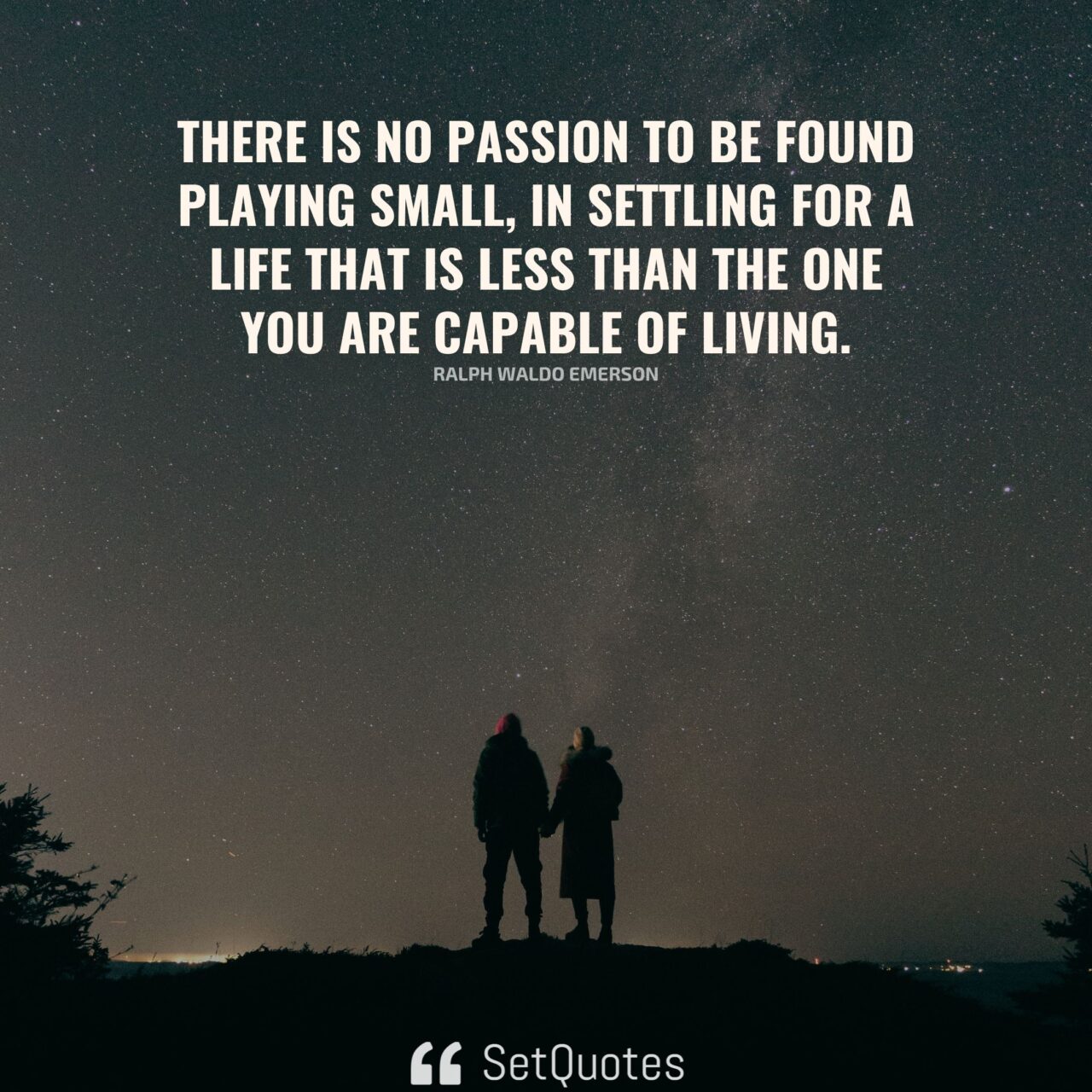 There Is No Passion To Be Found Playing Small In Settling For A Life