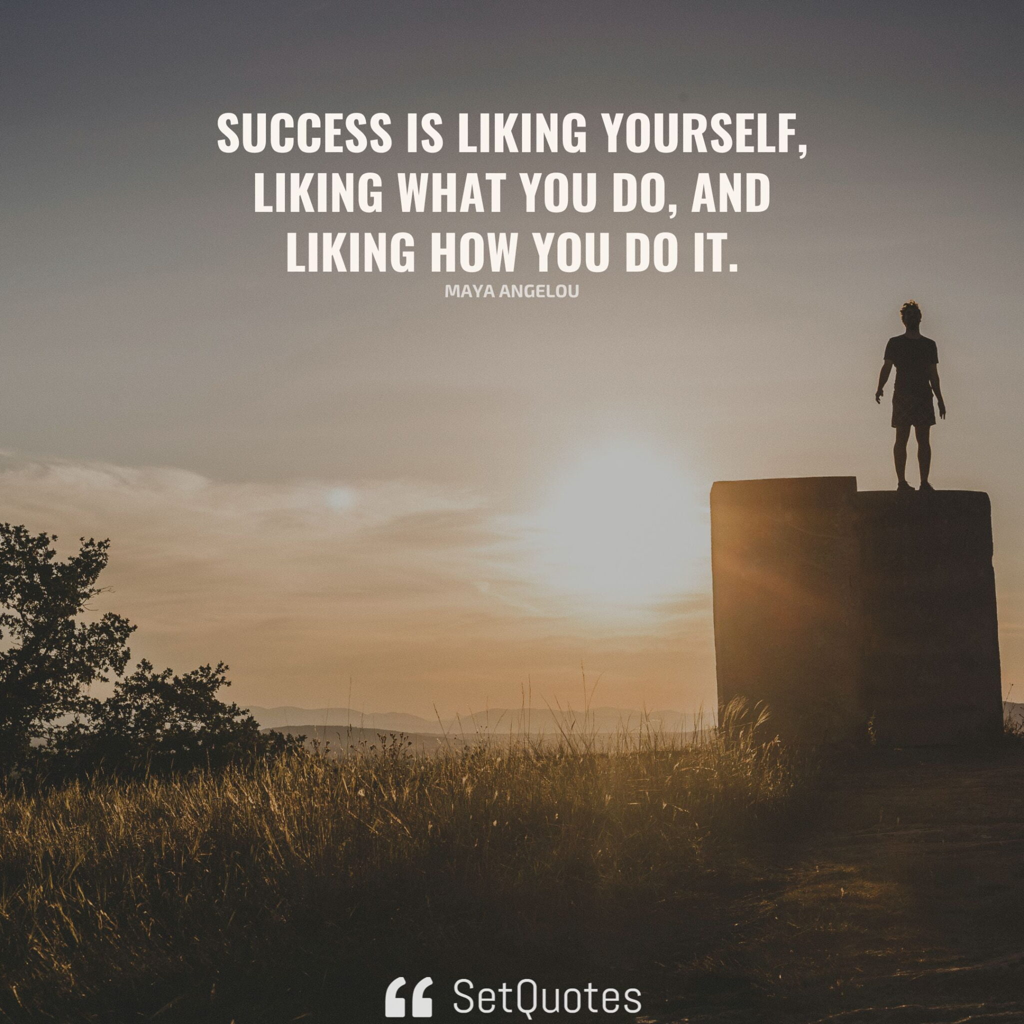 Success is liking yourself, liking what you do, and liking how you do it.